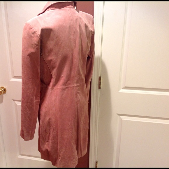 Pink Leather Blazer: Size 10 - Picture 2 of 3